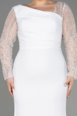 Brautkleid In Übergröße Lang Weiß ABU3713