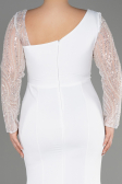 Brautkleid In Übergröße Lang Weiß ABU3713