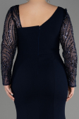 Brautkleid In Übergröße Lang Marineblau ABU3713