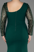 Brautkleid In Übergröße Lang Smaragdgrün ABU3713
