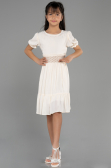 Abendkleid für Kinder Midi Weiß ABK1948