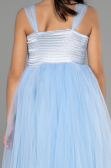Eisblau Abendkleid Für Kinder Lang ABU3031