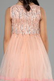 Abendkleid für Kinder Kurz Lachs ABK1973