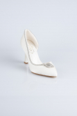 Stiletto Satin Weiß MJ8008