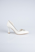 Stiletto Satin Weiß MJ8008