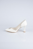 Stiletto Satin Weiß MJ8008