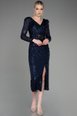 Partykleid Midi Marineblau ABK1808