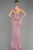 Abendkleid im Meerjungfrau-Stil Lang Puder ABU3768