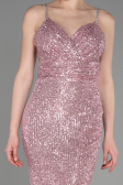 Abendkleid im Meerjungfrau-Stil Lang Puder ABU3768