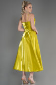 Abendkleid Midi Satin Pistaziengrün ABK2011