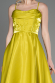 Abendkleid Midi Satin Pistaziengrün ABK2011