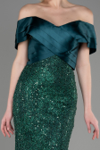 Abendkleid im Meerjungfrau-Stil Lang Smaragdgrün ABU3770