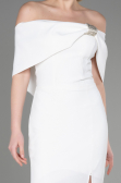 Abendkleid Lang Weiß ABU3775
