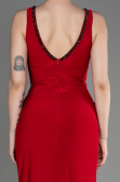Abendkleid im Meerjungfrau-Stil Lang Rot ABU3782