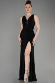 Abendkleid im Meerjungfrau-Stil Lang Schwarz ABU3782