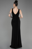 Abendkleid im Meerjungfrau-Stil Lang Schwarz ABU3782
