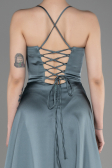 Abschlusskleid Lang Satin Türkis ABU3809