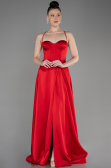 Abschlusskleid Lang Satin Rot ABU3809
