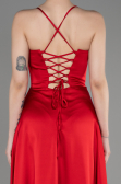 Abschlusskleid Lang Satin Rot ABU3809
