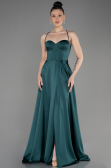 Abschlusskleid Lang Satin Smaragdgrün ABU3809