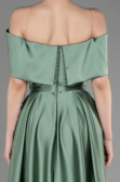 Abschlusskleid Lang Satin Türkis ABU3788