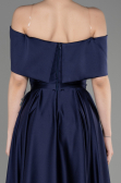 Abschlusskleid Lang Satin Marineblau ABU3788