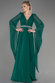 Abendkleid Lang Chiffon Smaragdgrün ABU3541