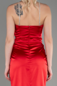 Abschlusskleid Lang Satin Rot ABU3525