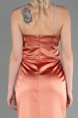 Abschlusskleid Lang Satin Orange ABU3525