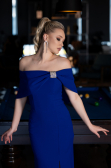 Abendkleid Lang Sächsischblau ABU3775