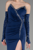 Abendkleid Lang Marineblau ABU3824
