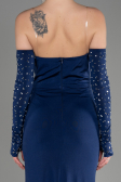 Abendkleid Lang Marineblau ABU3824