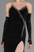Abendkleid Lang Schwarz ABU3824