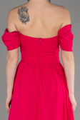 Abendkleid Lang Chiffon Fuchsie ABU3827