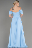 Abendkleid Lang Chiffon Blau ABU3827
