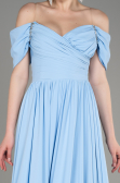Abendkleid Lang Chiffon Blau ABU3827