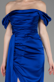 Sächsischblau Verlobungskleid Satin Lang ABU1606