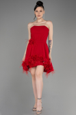 Partykleid Kurz Chiffon Rot ABK2034
