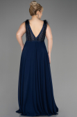 Abendkleid Lang Chiffon Marineblau ABU3856