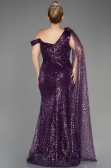 Abendkleid Lang Schuppig Violette ABU3857