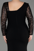 Brautkleid In Übergröße Lang Schwarz ABU3713