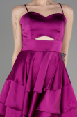 Partykleid Kurz Satin Schwarz ABK2042