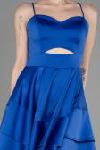 Partykleid Kurz Satin Sächsischblau ABK2042