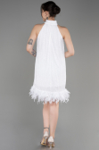 Abendkleid Kurz Weiß ABK2049