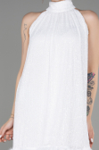 Abendkleid Kurz Weiß ABK2049