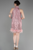 Abendkleid Kurz Puder ABK2049