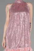 Abendkleid Kurz Puder ABK2049