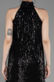 Abendkleid Kurz Schwarz ABK2049