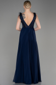 Abendkleid Lang Chiffon Marineblau ABU3856