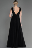 Abendkleid Lang Chiffon Schwarz ABU3856